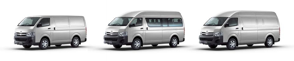 Toyota HiAce LWB Commuter Bus, Toyota HiAce SLWB, Toyota HiAce LWB