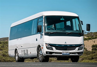 The new Fuso Rosa on the road.