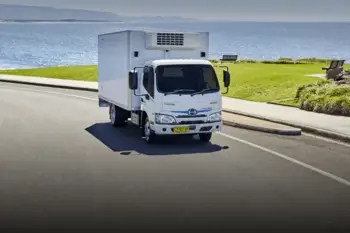 Save time, money, and the environment with the Hino Hybrid Electric. Image