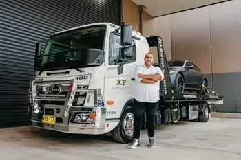 Truckie’s kangaroo smash almost left him parked for weeks Image