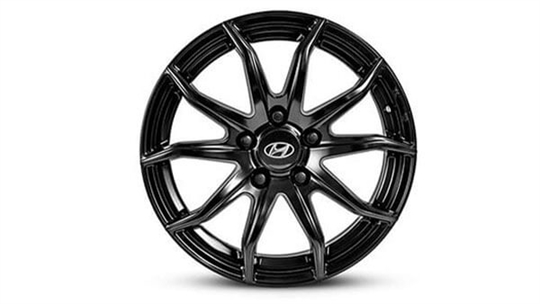 17 inch Gunsan Satin Black Alloy Wheel.