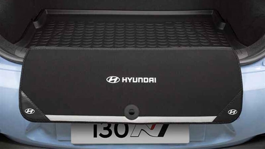 Fabric rear bumper protector.