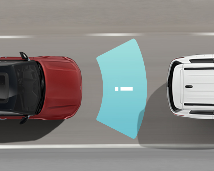 Full-Speed Collision Warning with Active Braking and Pedestrian/Cyclist Detection