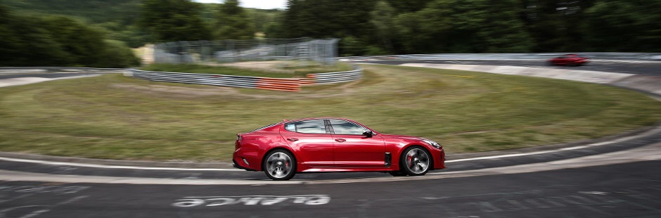 Kia Stinger on race track
