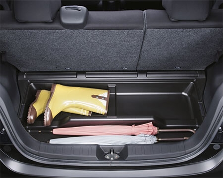 Luggage floor storage box