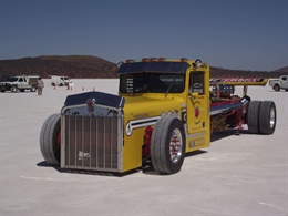 Yellow racing truck