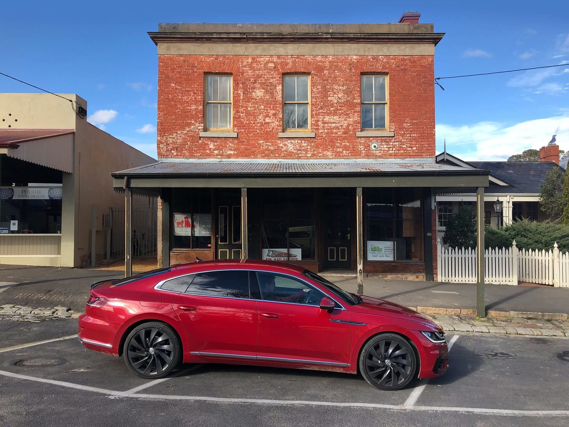 Red Arteon at Castlemaine